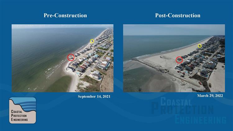 photo courtesy of the Town of Ocean Isle Beach and Coastal Protection Engineering